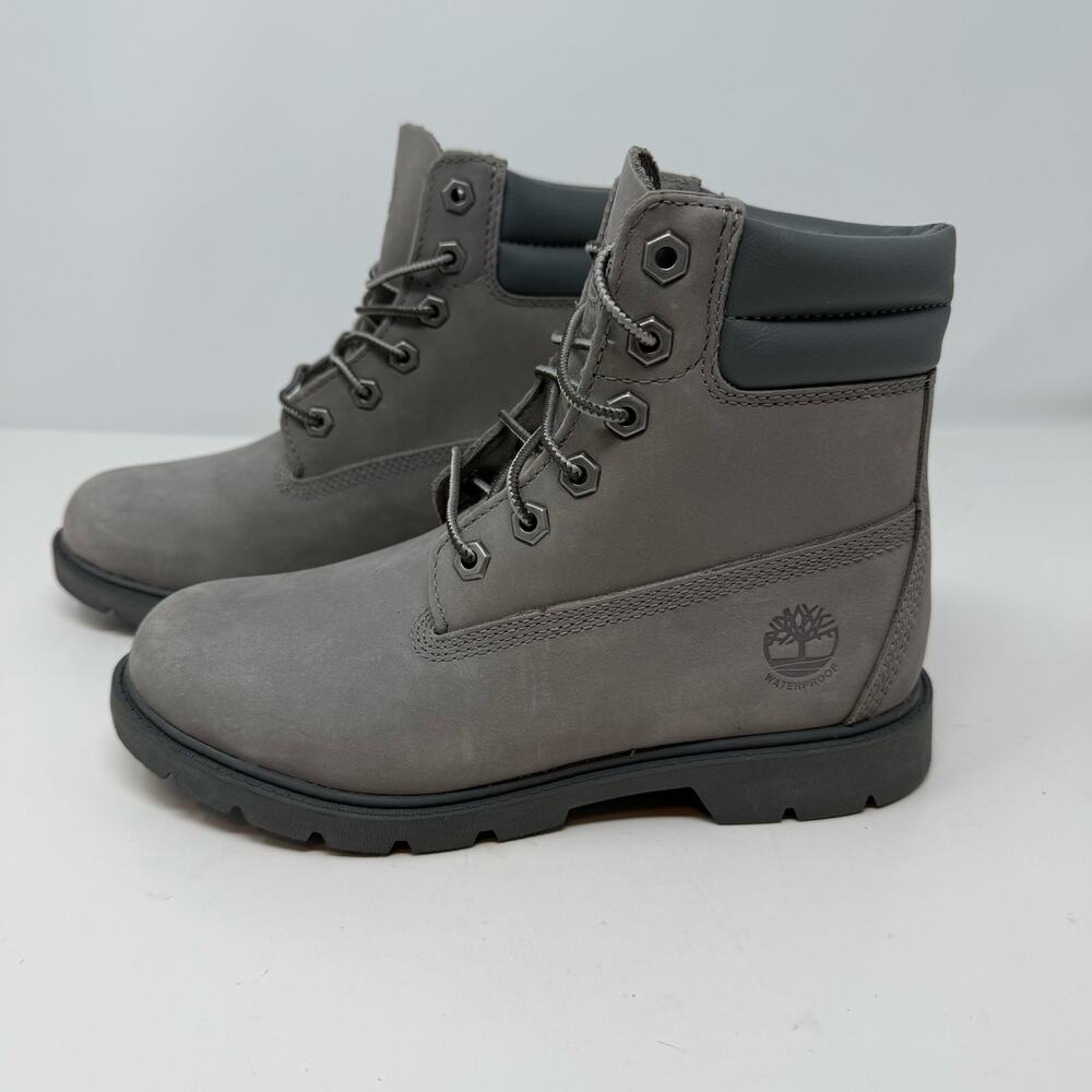 Timberland Ortholite Boots Women's 6 Grey New Buck Leather Linden Woods EUC